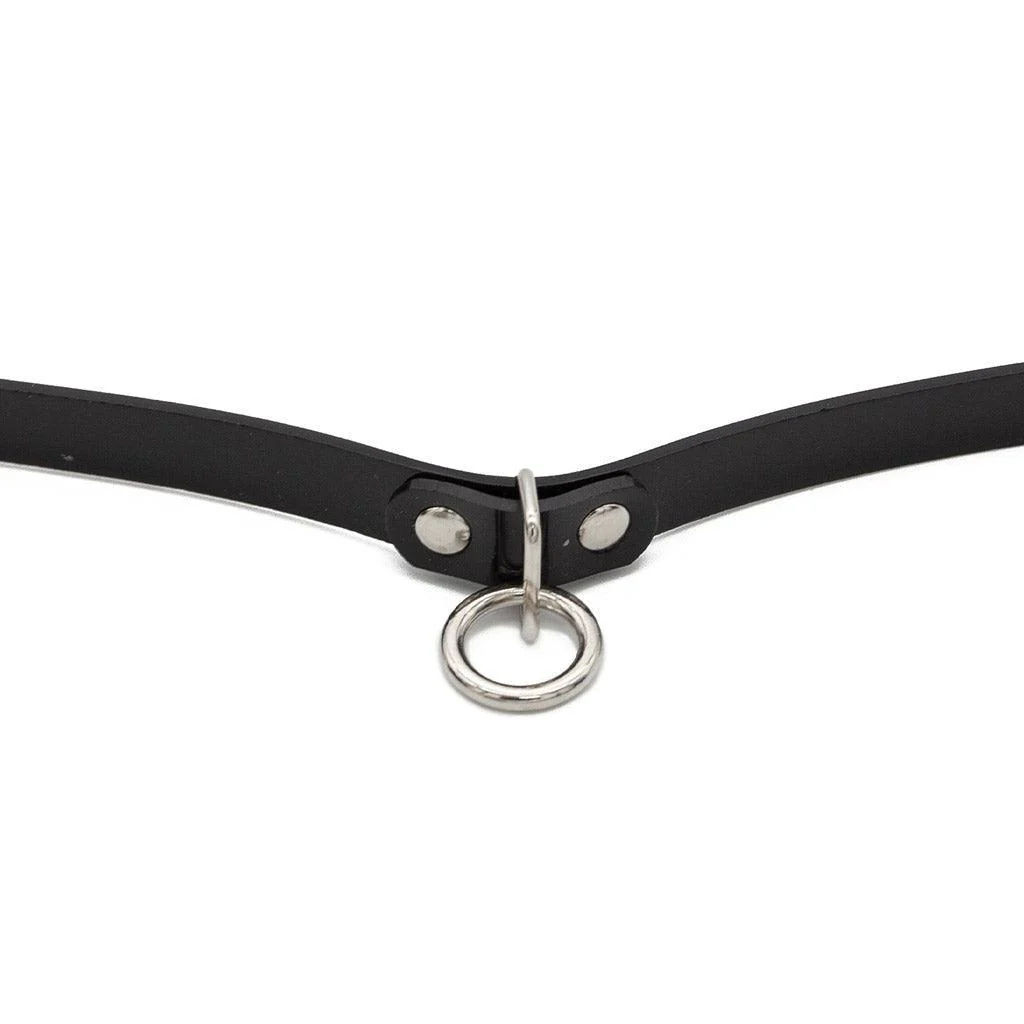 Black PVC Choker With O-Ring - Image 4