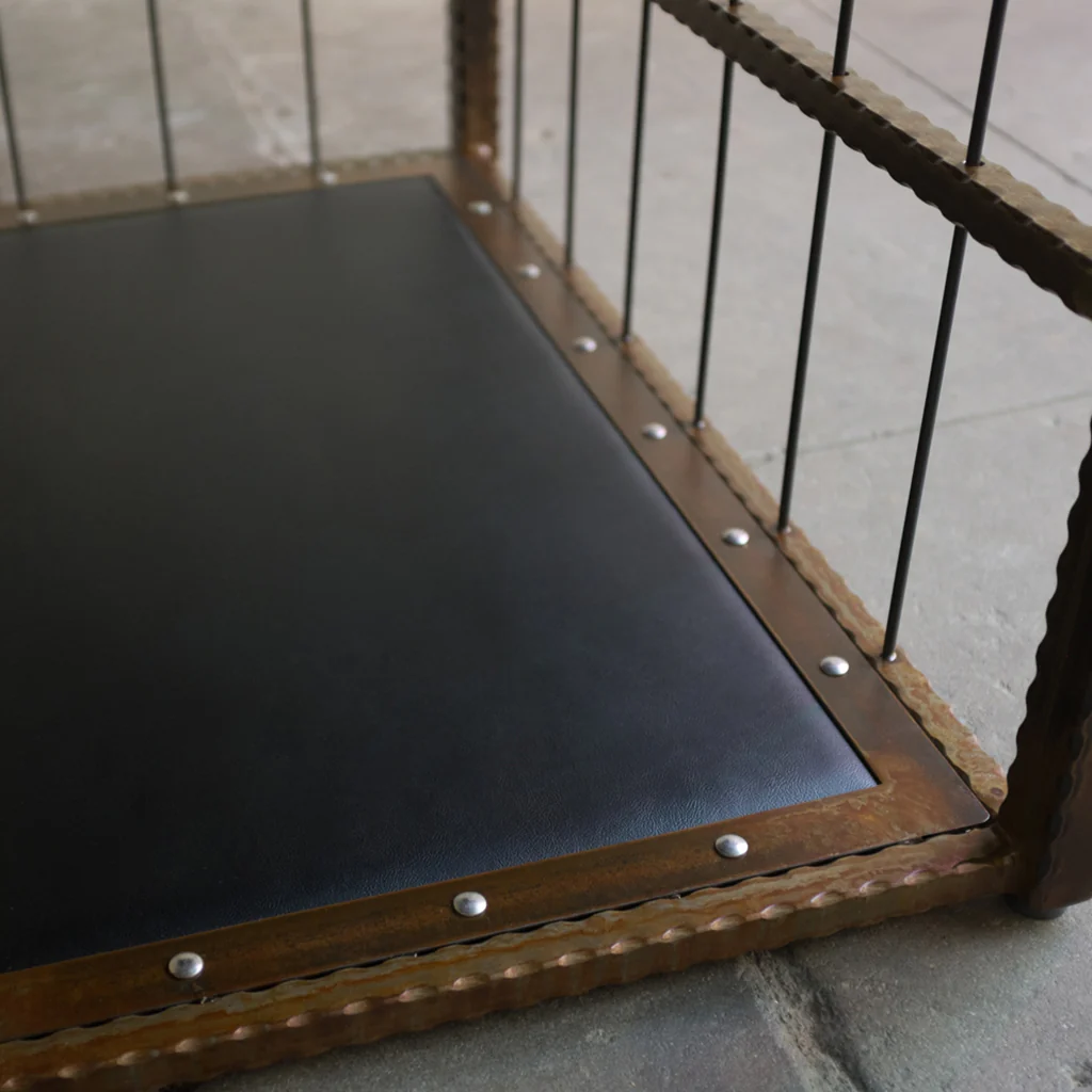 Hammered Steel Coffee Table/ Cage - Image 6