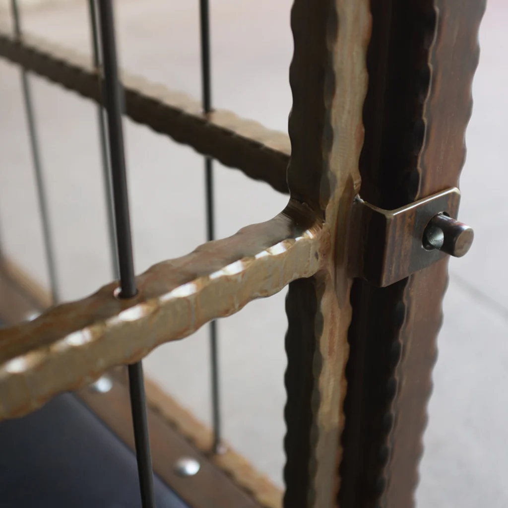 Hammered Steel Coffee Table/ Cage - Image 8