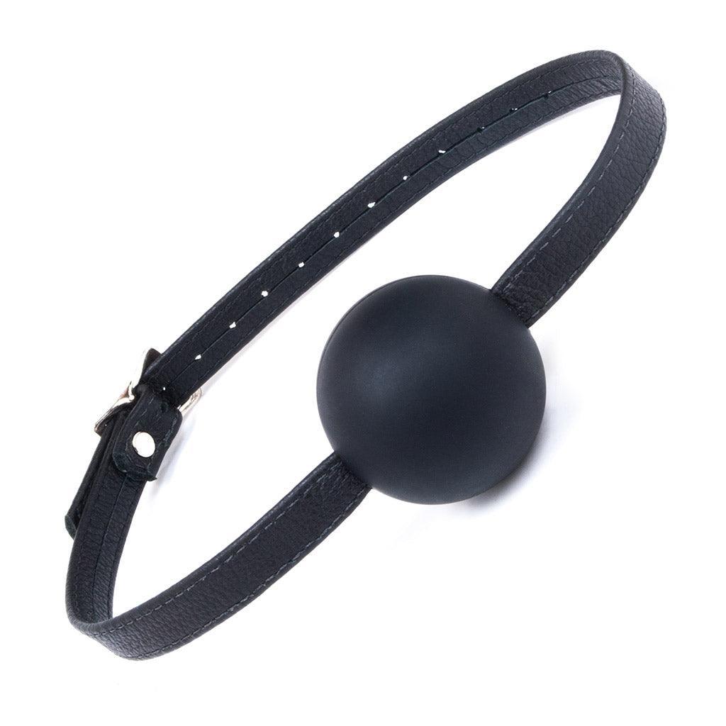 Silicone Ball Gag w/ Garment Leather Strap - Image 3